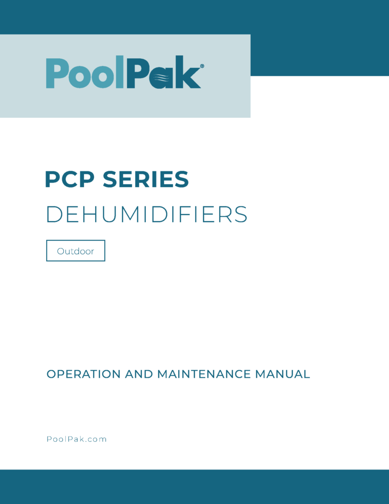 Poolpak Mpk Legacy Manuals - PoolPak