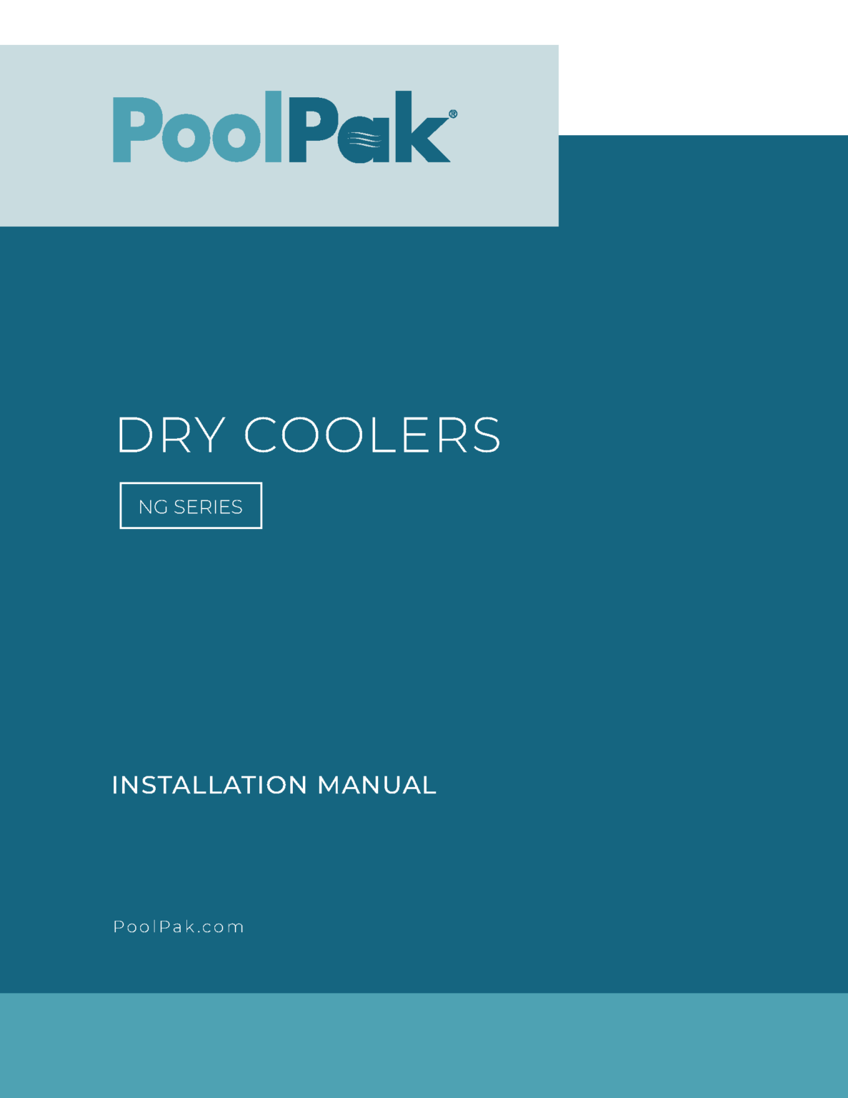 Poolpak Aw1800 Manuals - PoolPak